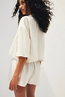 Boxy-Style Linen Shirt