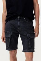 Slim Denim Cargo Shorts