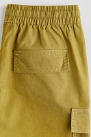 Cotton Poplin Cargo Shorts