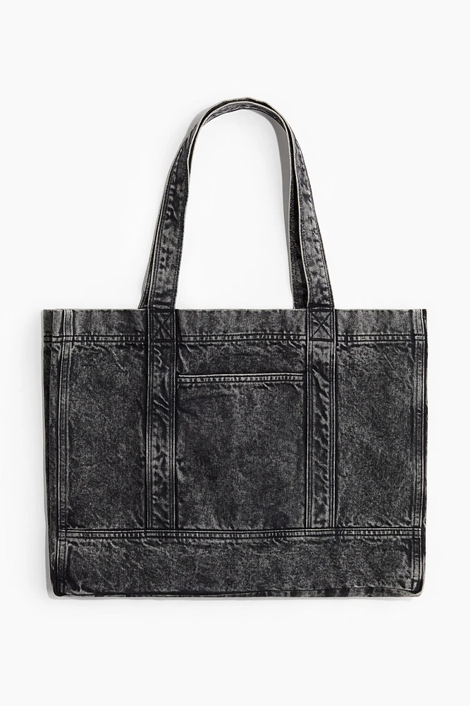 Washed-Look Denim Shopper