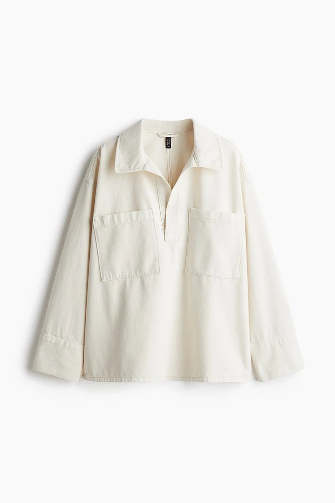 Chemise ample à enfiler en denim