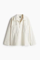 Oversized Pullover Denim Shirt