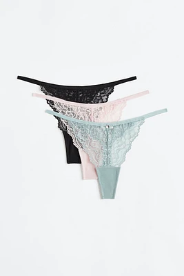 3-pack Lace Thong Briefs