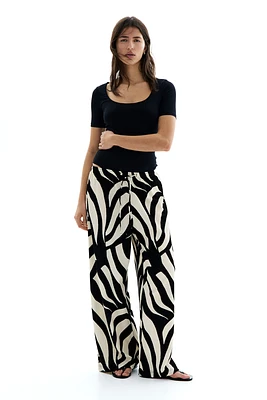 Textured Jersey Drawstring Pants