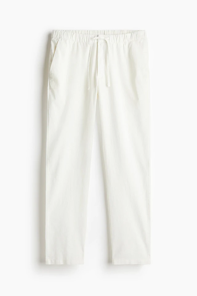 Regular Fit Linen-blend Pants