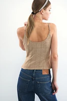 Corset-Style Camisole Top