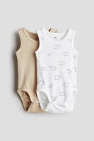 2-pack Sleeveless Cotton Bodysuits