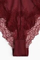 Microfiber and Lace Bodysuit