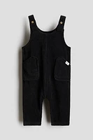 Ribbed Velour Overalls