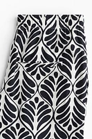 Pantalon large en lin mélangé