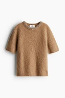 Embellished Mohair-Blend Top