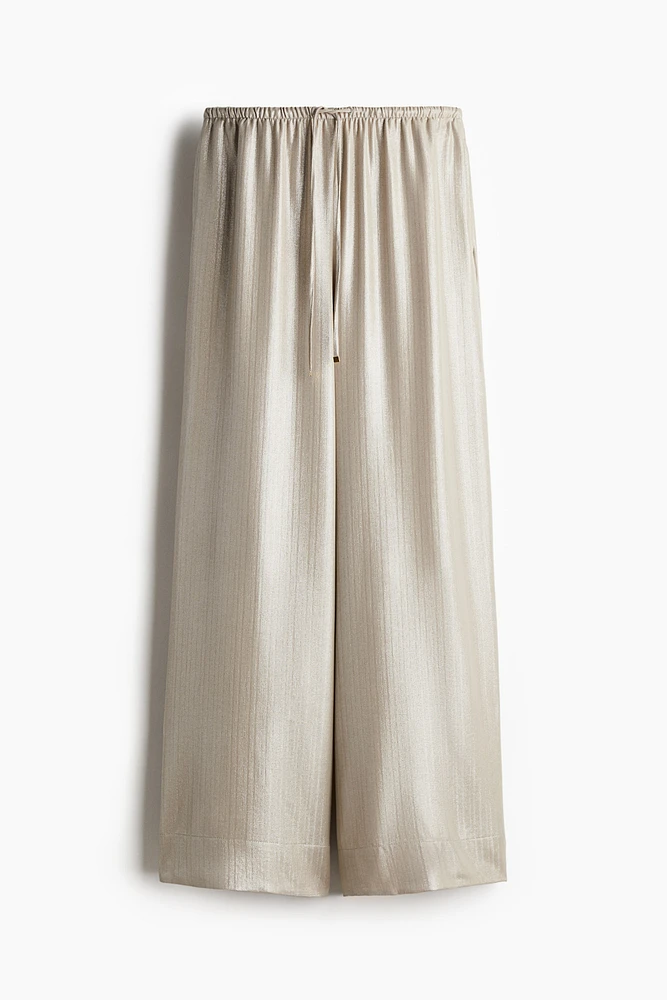 Wide-Leg Drawstring Pants