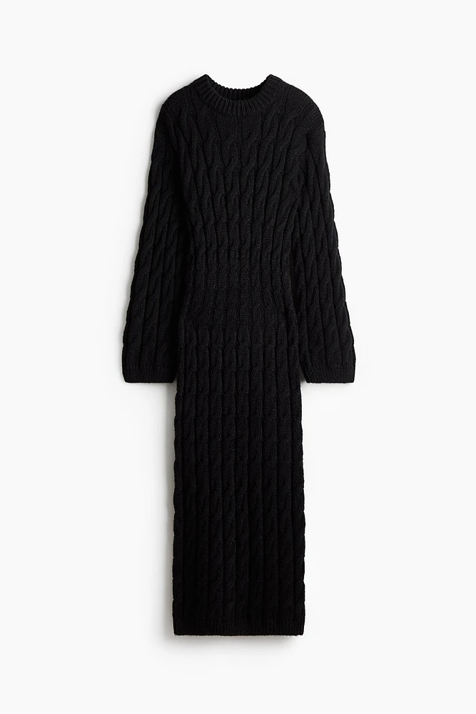 Cable-knit Midi Dress