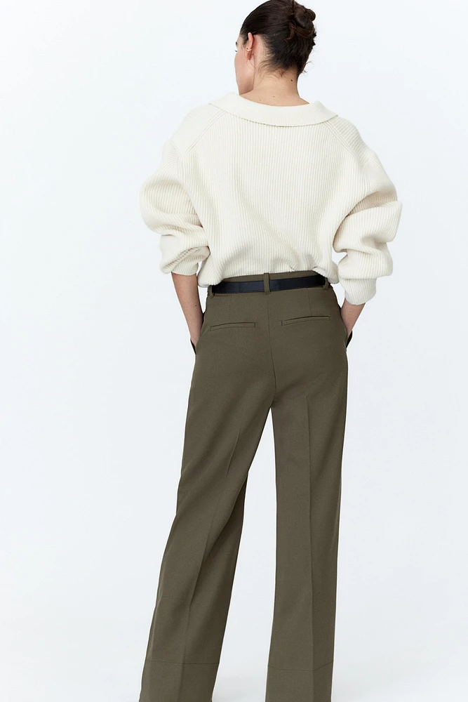 Flared Twill Pants