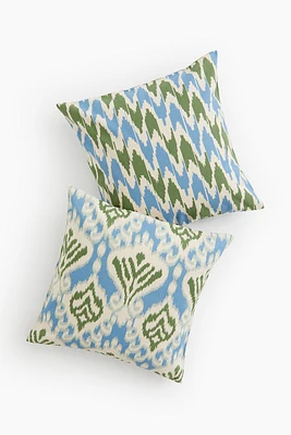 Lot de 2 housses coussin en coton