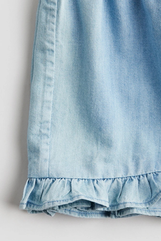 Ruffle-trimmed Cotton Shorts