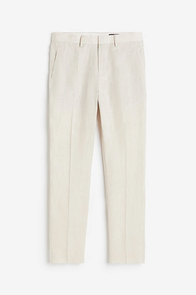 Slim Fit Linen Suit Pants