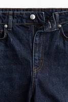 Straight-Cut Foldover-Cuff Jeans