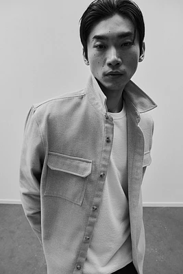Regular Fit Felted Overshirt
