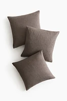 Lot de 3 housses de coussin en tissu texturé