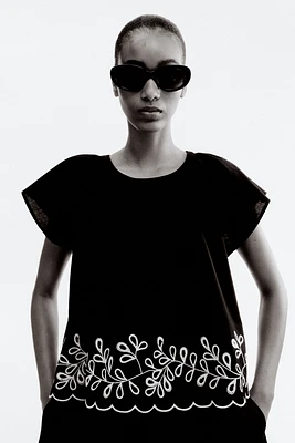 Embroidered Cotton Blouse