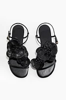 Appliquéd Strappy Sandals