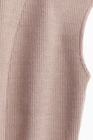 Ribbed Mock Turtleneck Top