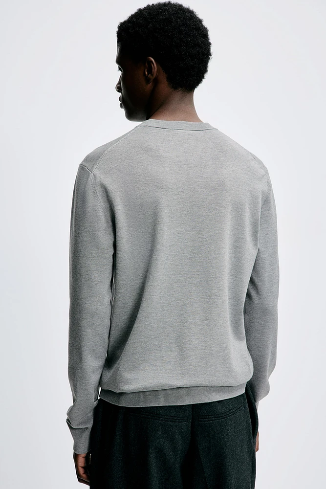 Slim Fit Fine-Knit Sweater