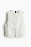 Veste sans manches brodée