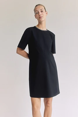 MAMA Embellished Jersey Dress