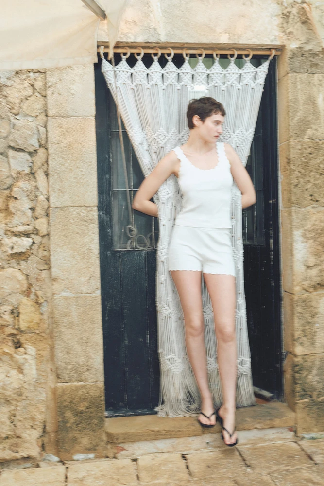 Fine-Knit Shorts