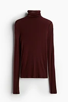 Pima Cotton Turtleneck Top