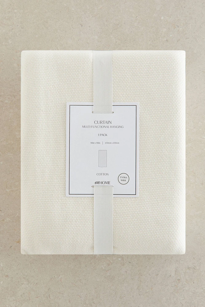 Single-pack Wide Cotton Curtain Panel