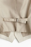 Slim-Fit Linen Suit Vest