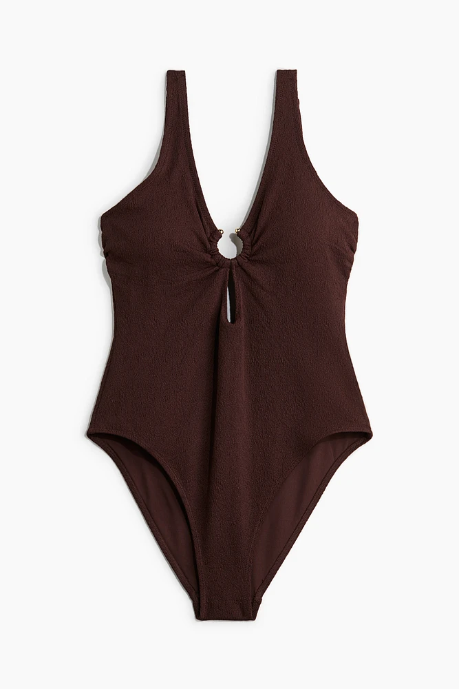Padded-Cup High-Leg Swimsuit