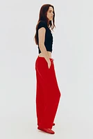Straight-Leg Drawstring Pants