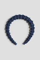 Wide Denim Hairband