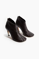 Pleat-Detail Heeled Boots