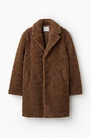 Single-Breasted Teddy Fleece Coat