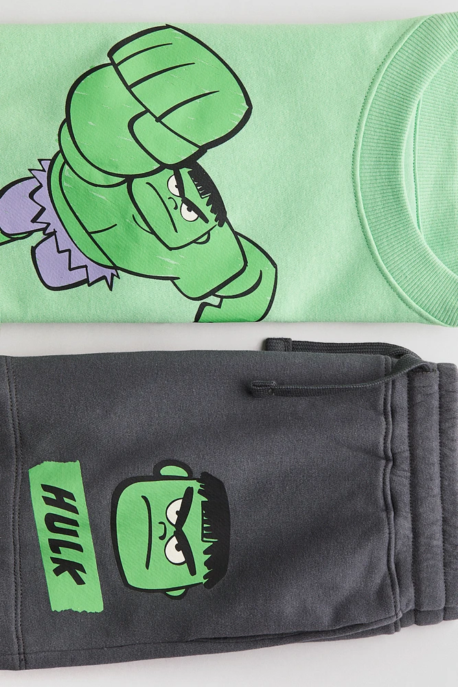 2-piece Printed Sweatshirt Set