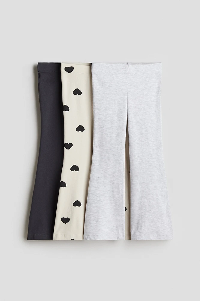 3-pack Flared Cotton Leggings