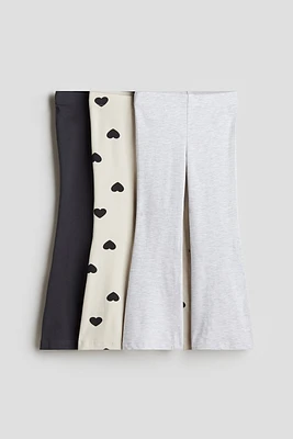 3-pack Flared Cotton Leggings