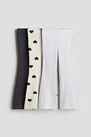 3-pack Flared Cotton Leggings