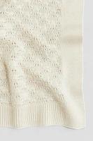 Pointelle Silk-Blend Baby Blanket