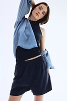 Linen-Blend Shorts