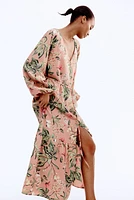 Tie-belt Crêpe Dress