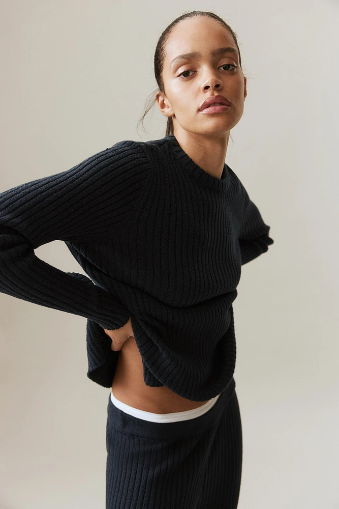 Haut en tricot côtelé