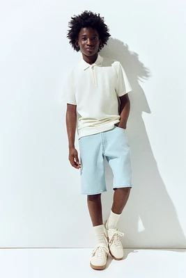Loose-Fit Denim Shorts