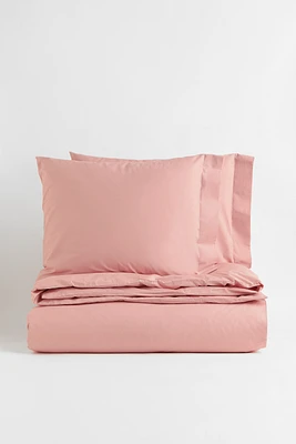 Cotton Percale King/Queen Duvet Cover Set