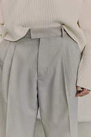 Wool-Blend Suit Pants